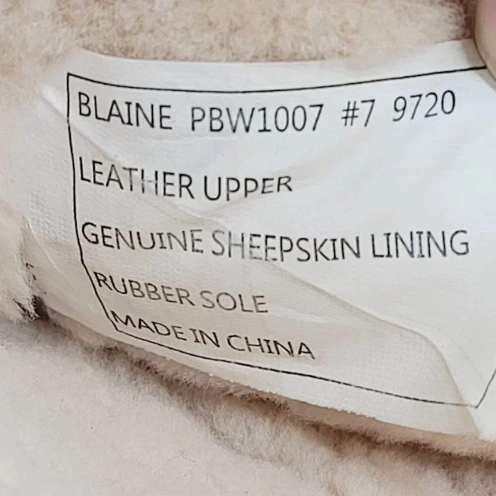 Abeo Women's Tan Blaine PBW1007 Leather‎ Tassels Ankle Winter Snow Boot Size 7